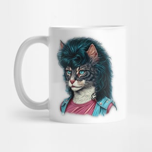 Tabby Cat With Mullet Mug